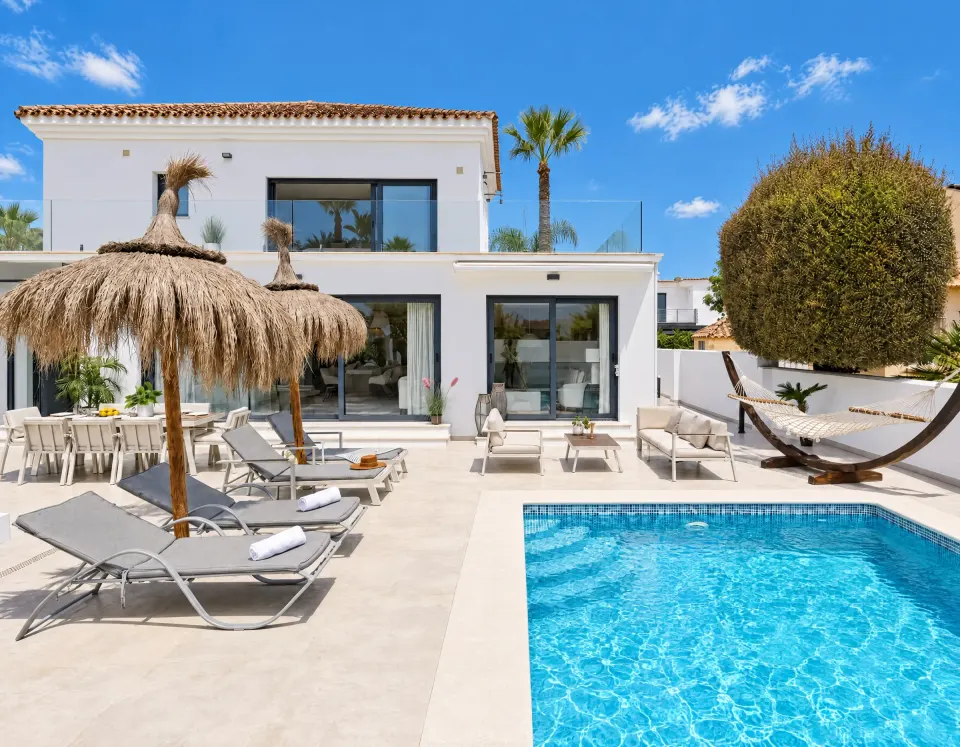 Facade and pool