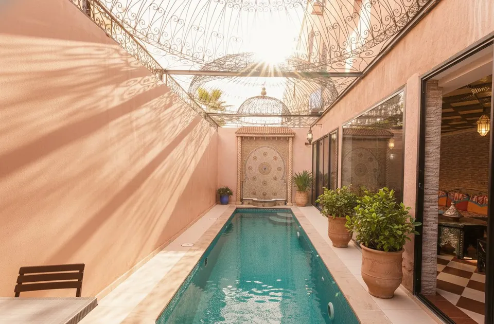 Riad with an indoor pool near the Medina, Marrakech