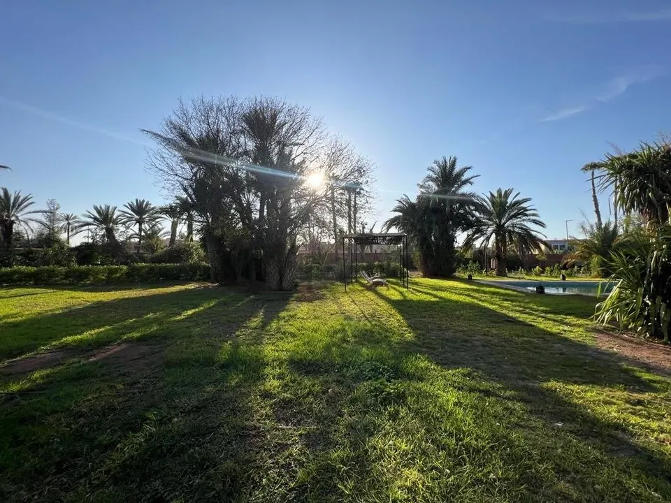 Villa with a pool and palm garden, Marrakech